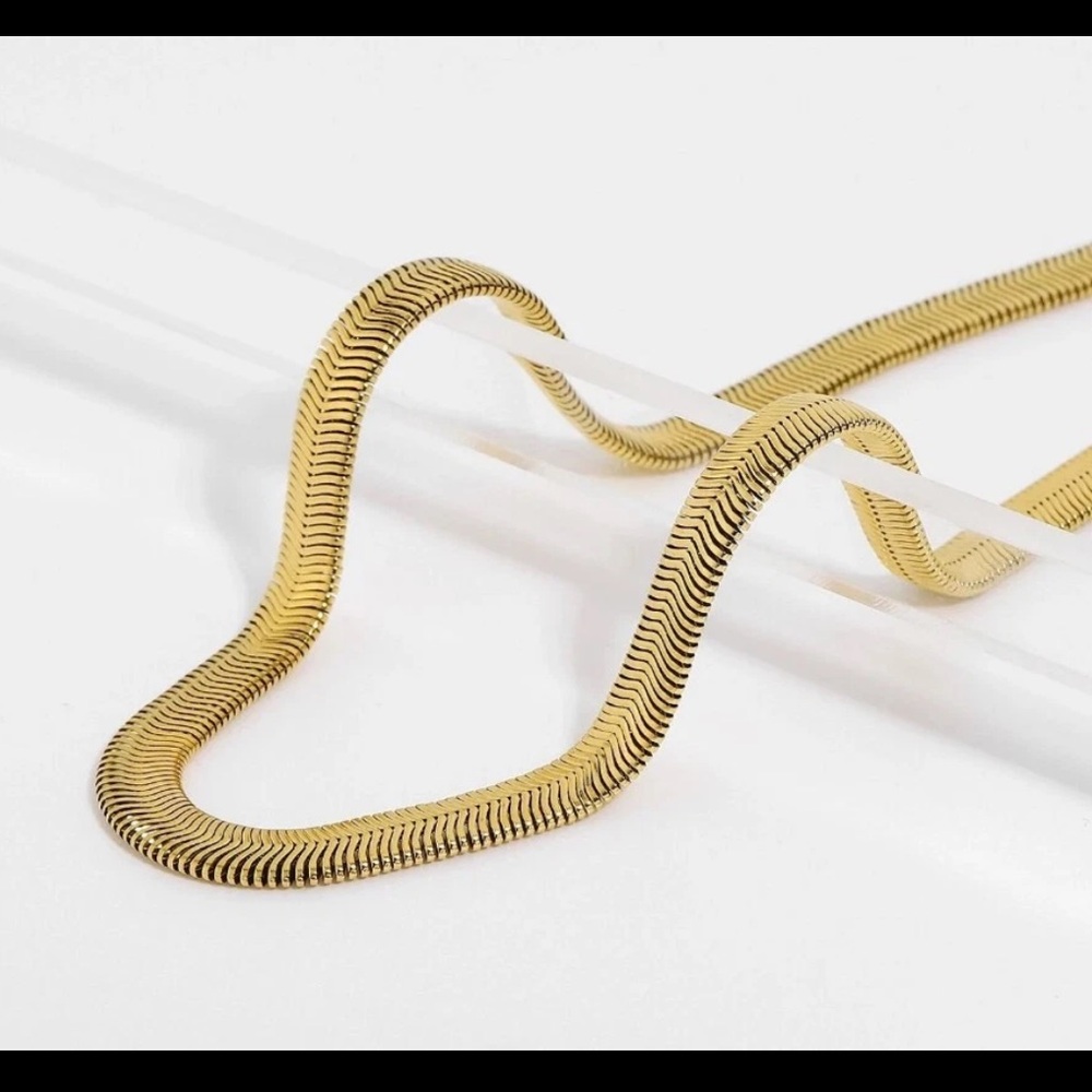 Thick Snake Chain Necklace, Gold